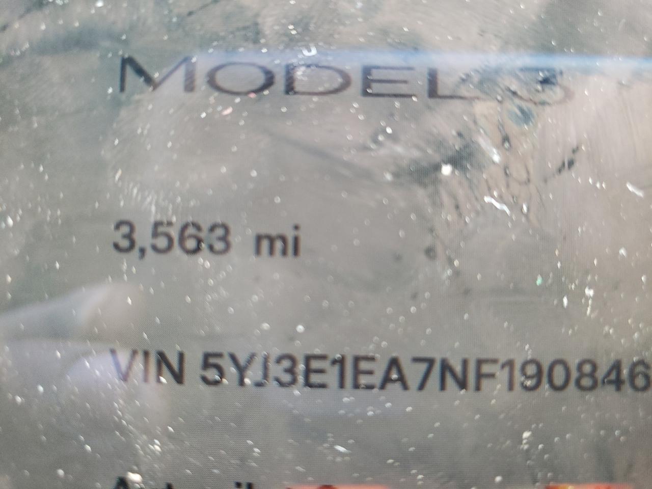 Photo 8 from auction – 2022 TESLA MODEL 3 with VIN 5YJ3E1EA7NF190846