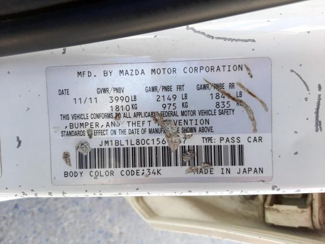 Photo 10 from auction – 2012 MAZDA 3 I with VIN JM1BL1L80C1567637