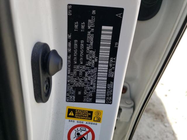 Photo 10 from auction – 2016 TOYOTA HIGHLANDER with VIN 5TDDKRFH7GS247830