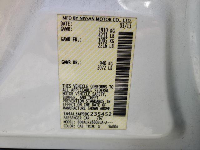 Photo 10 from auction – 2013 NISSAN ALTIMA 2.5 with VIN 1N4AL3AP9DC235452