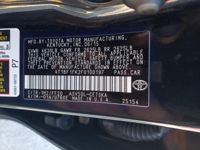 Photo 10 from auction – 2015 TOYOTA CAMRY LE with VIN 4T1BF1FK2FU100197