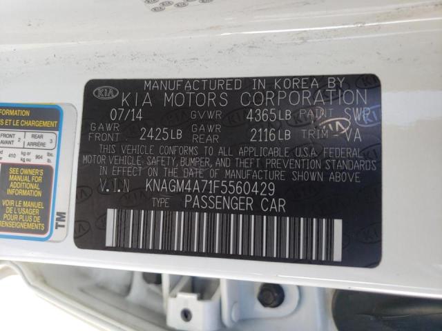 Photo 10 from auction – 2015 KIA OPTIMA LX with VIN KNAGM4A71F5560429
