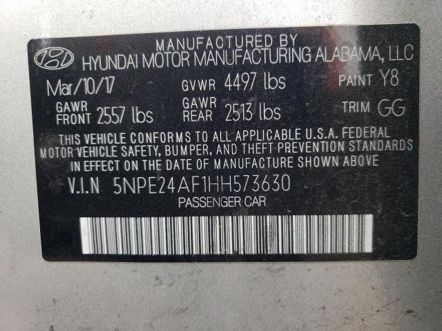 Photo 10 from auction – 2017 HYUNDAI SONATA SE with VIN 5NPE24AF1HH573630