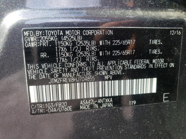 Photo 10 from auction – 2017 TOYOTA RAV4 LE with VIN JTMZFREV8HJ704855