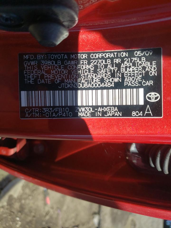 Photo 10 from auction – 2010 TOYOTA PRIUS with VIN JTDKN3DU8A0004484