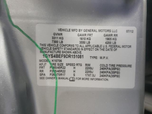 Photo 10 from auction – 2013 CADILLAC ESCALADE L with VIN 1GYS4BEF9DR151081