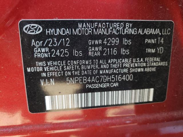 Photo 10 from auction – 2013 HYUNDAI SONATA GLS with VIN 5NPEB4AC7DH516400