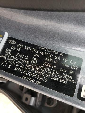Photo 10 from auction – 2017 KIA FORTE LX with VIN 3KPFL4A70HE030879