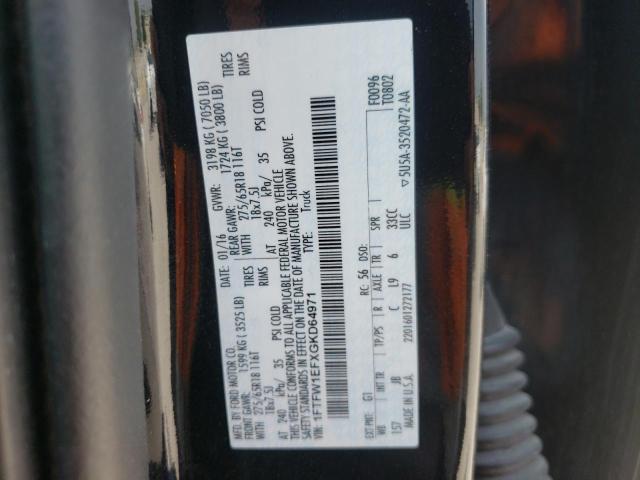 Photo 10 from auction – 2016 FORD F150 SUPER with VIN 1FTFW1EFXGKD64971