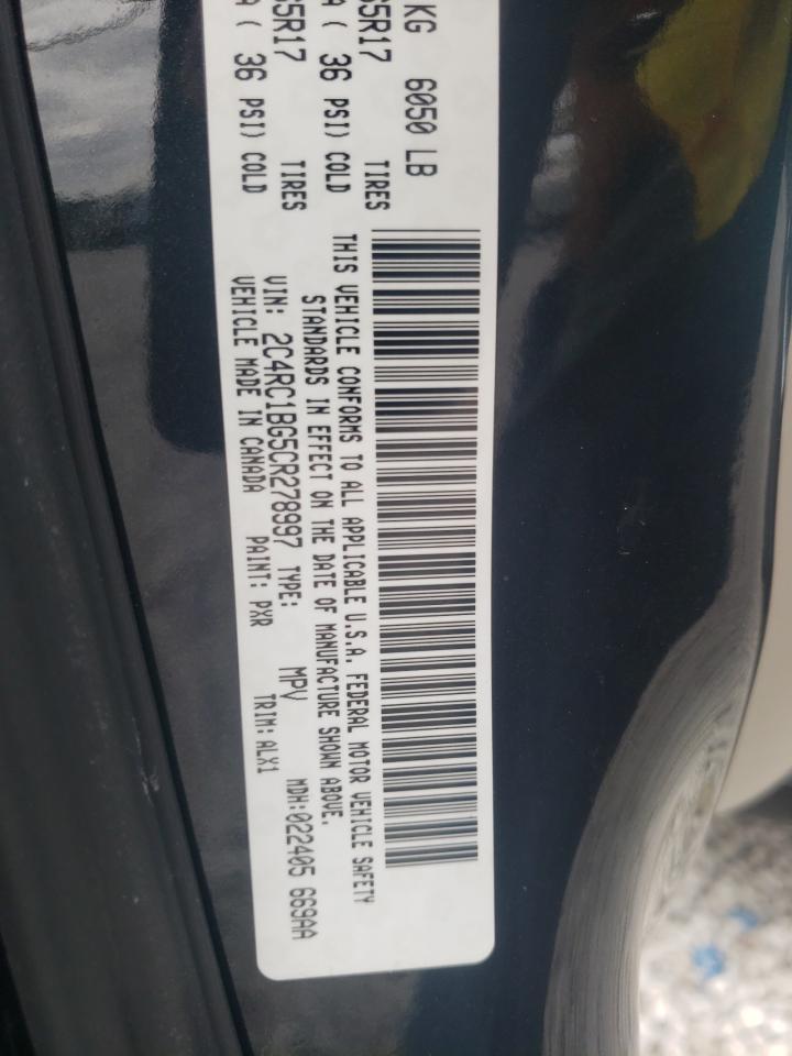 Photo 20 from auction – 2012 CHRYSLER TOWN & COU with VIN 2C4RC1BG5CR278997