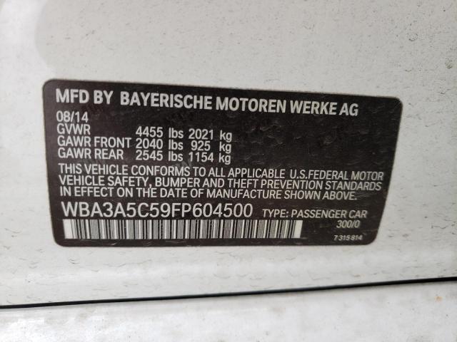 Photo 10 from auction – 2015 BMW 328 I with VIN WBA3A5C59FP604500