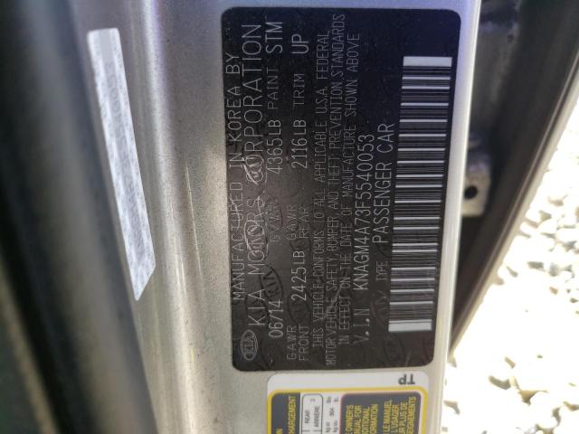 Photo 10 from auction – 2015 KIA OPTIMA LX with VIN KNAGM4A73F5540053