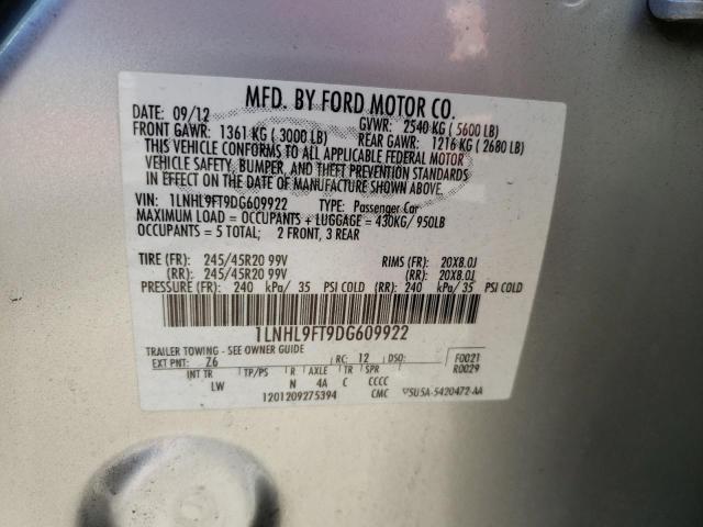 Photo 10 from auction – 2013 LINCOLN MKS with VIN 1LNHL9FT9DG609922