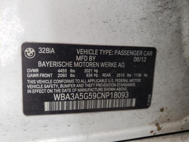 Photo 10 from auction – 2012 BMW 328 I with VIN WBA3A5G59CNP18093