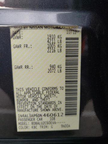 Photo 10 from auction – 2013 NISSAN ALTIMA 2.5 with VIN 1N4AL3AP6DN460612