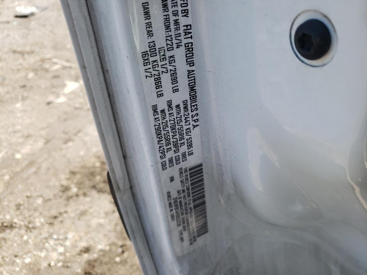 Photo 10 from auction – 2015 RAM PROMASTER with VIN ZFBERFBT4F6953258