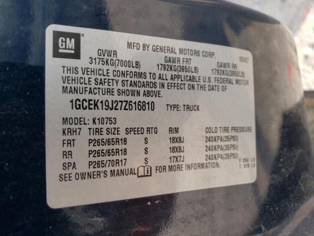 Photo 10 from auction – 2007 CHEVROLET SILVERADO with VIN 1GCEK19J27Z616810