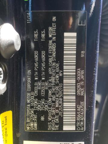 Photo 10 from auction – 2015 TOYOTA 4RUNNER SR with VIN JTEZU5JR4F5092193