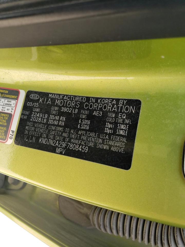 صورة رقم 10 من المزاد - 2015 KIA SOUL مع VIN KNDJN2A29F7808459