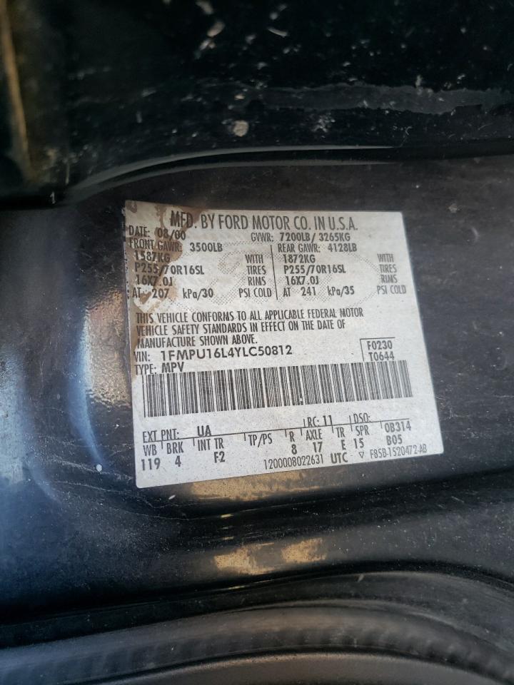 Photo 10 from auction – 2000 FORD EXPEDITION with VIN 1FMPU16L4YLC50812