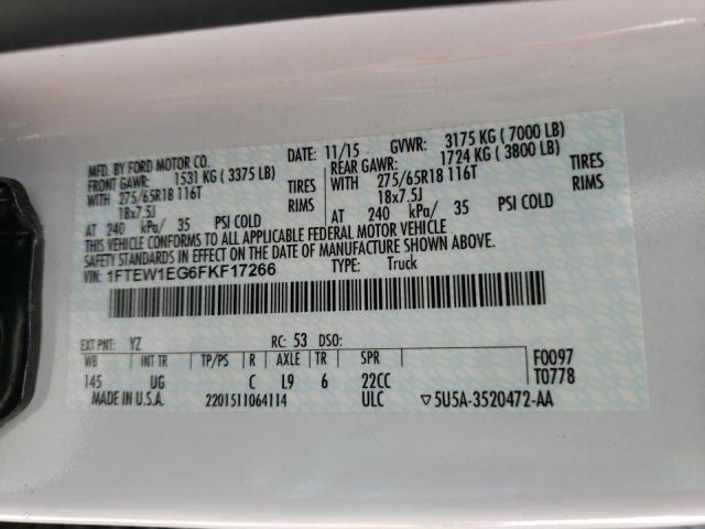 Photo 10 from auction – 2015 FORD F150 SUPER with VIN 1FTEW1EG6FKF17266