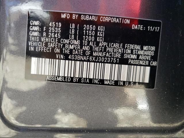 Photo 10 from auction – 2018 SUBARU LEGACY 2.5 with VIN 4S3BNAF6XJ3023751