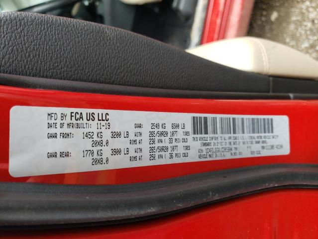 Photo 10 from auction – 2020 DODGE DURANGO GT with VIN 1C4RDJDG6LC205804