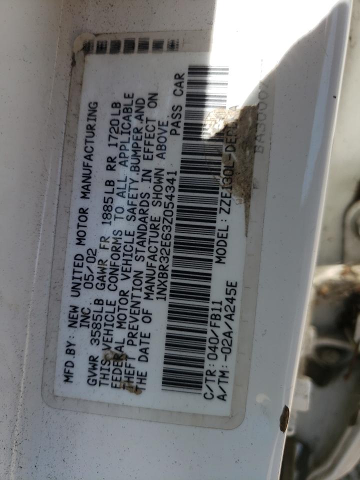 Photo 10 from auction – 2003 TOYOTA COROLLA CE with VIN 1NXBR32E63Z054341