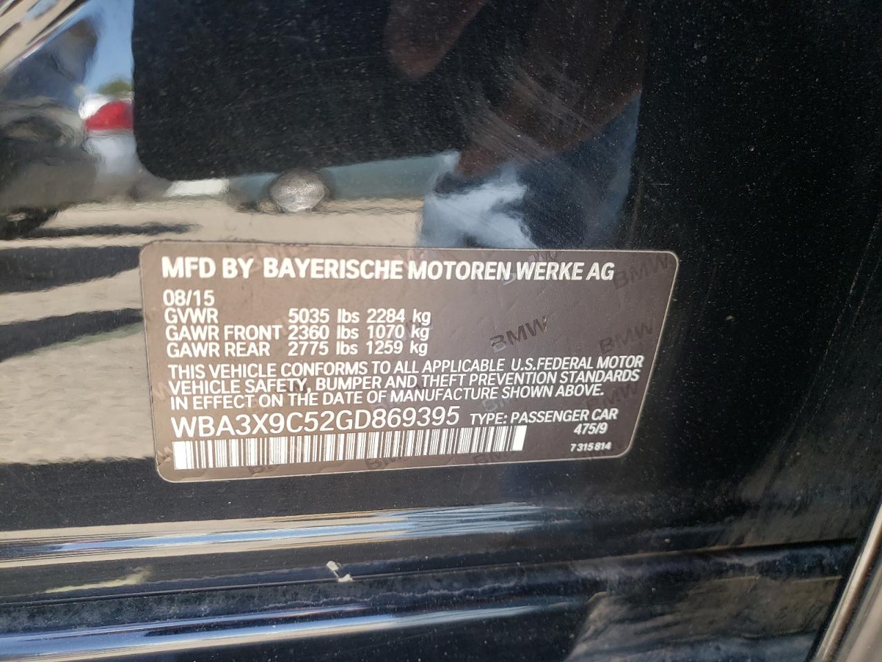 Photo 10 from auction – 2016 BMW 335 XIGT with VIN WBA3X9C52GD869395