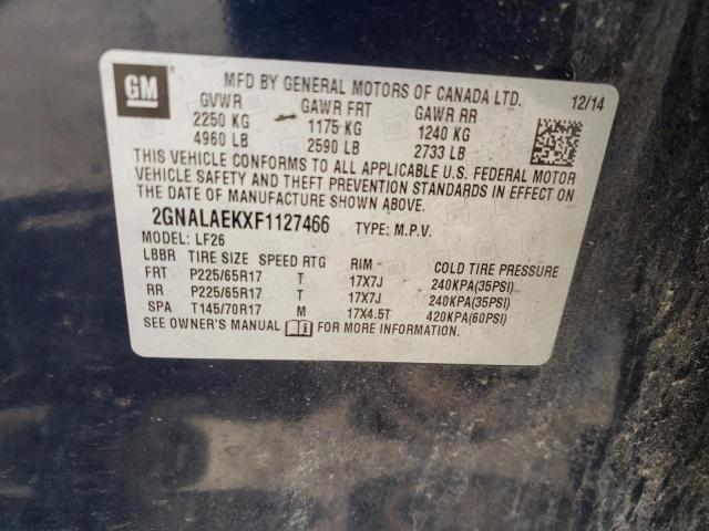 Photo 10 from auction – 2015 CHEVROLET EQUINOX LS with VIN 2GNALAEKXF1127466