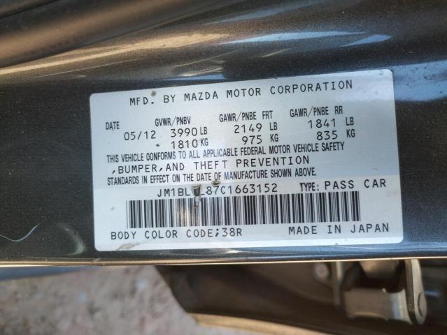 Photo 10 from auction – 2012 MAZDA 3 I with VIN JM1BL1L87C1663152