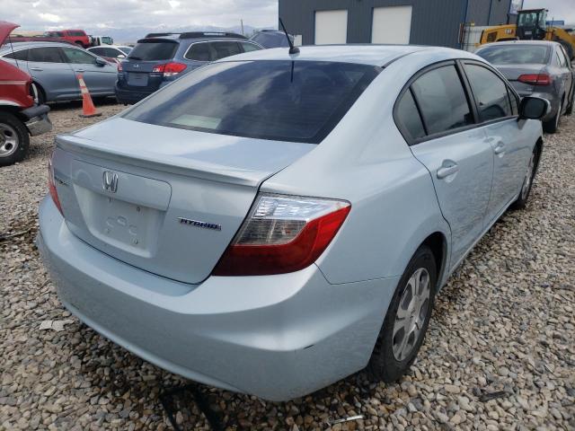 Photo 4 from auction – 2012 HONDA CIVIC HYBR with VIN JHMFB4F39CS006268