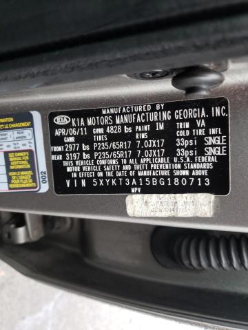 Photo 10 from auction – 2011 KIA SORENTO BA with VIN 5XYKT3A15BG180713
