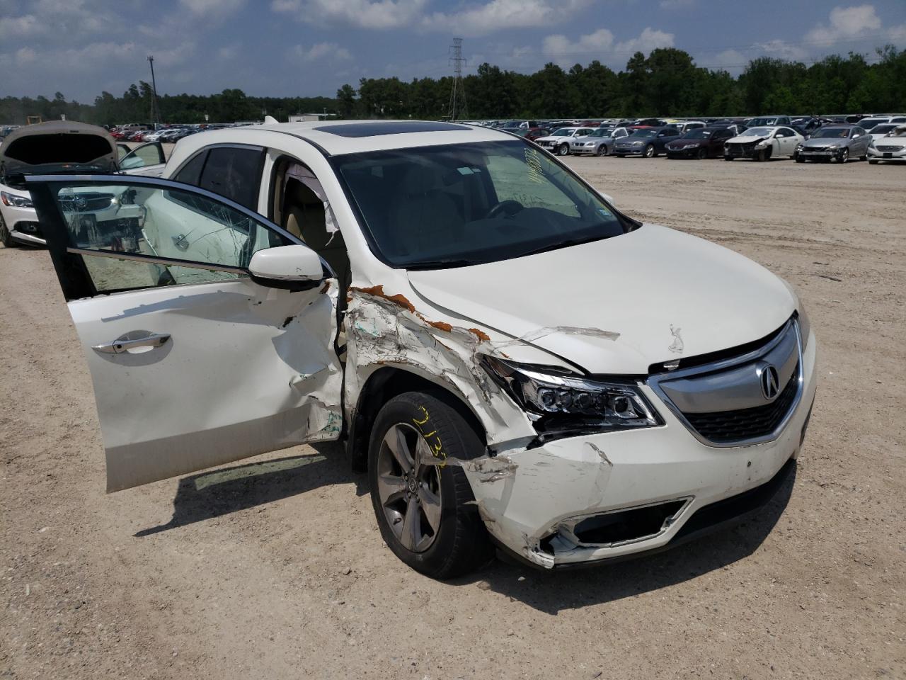ACURA MDX 2016 with VIN 5FRYD3H27GB016334 - Photo from auction