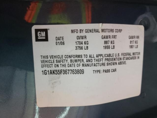 Photo 10 from auction – 2006 CHEVROLET COBALT with VIN 1G1AK55F367763809