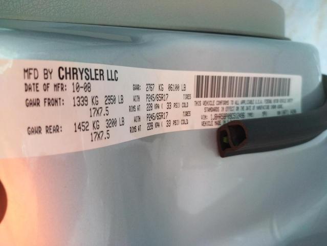 Photo 10 from auction – 2009 JEEP GRAND CHER with VIN 1J8HR58P09C512496
