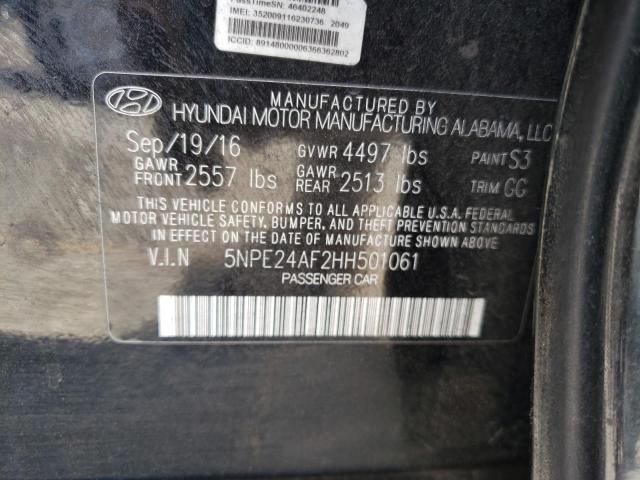 Photo 10 from auction – 2017 HYUNDAI SONATA SE with VIN 5NPE24AF2HH501061