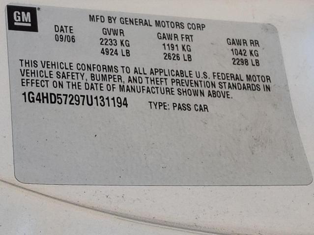Photo 10 from auction – 2007 BUICK LUCERNE CX with VIN 1G4HD57297U131194