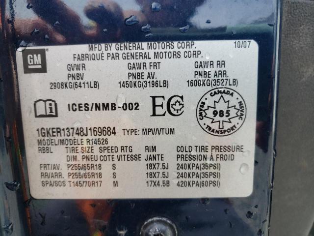 Photo 10 from auction – 2008 GMC ACADIA SLE with VIN 1GKER13748J169684