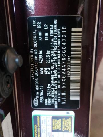 Photo 10 from auction – 2012 KIA OPTIMA LX with VIN 5XXGM4A76CG047218