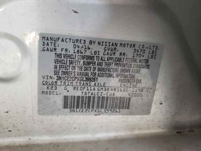 Photo 10 from auction – 2016 NISSAN VERSA NOTE with VIN 3N1CE2CPXGL399261