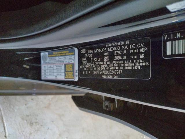 Photo 10 from auction – 2020 KIA FORTE FE with VIN 3KPF24AD0LE247947