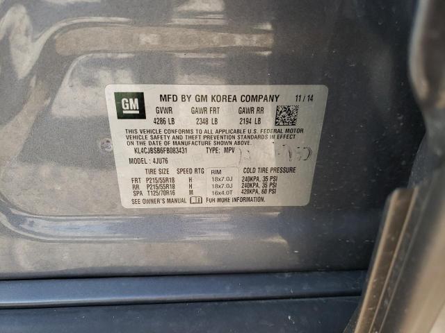 Photo 10 from auction – 2015 BUICK ENCORE with VIN KL4CJBSB6FB083431