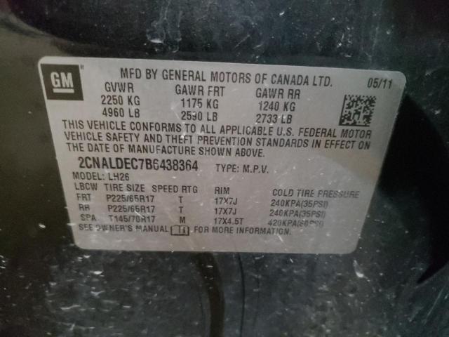 Photo 10 from auction – 2011 CHEVROLET EQUINOX LT with VIN 2CNALDEC7B6438364