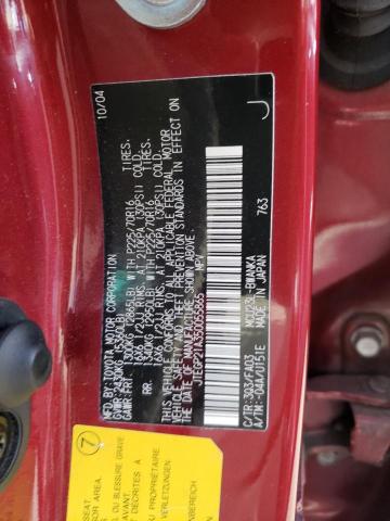 Photo 10 from auction – 2005 TOYOTA HIGHLANDER with VIN JTEGP21A350055865