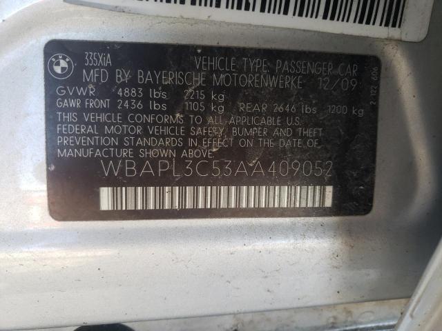 Photo 10 from auction – 2010 BMW 335 XI with VIN WBAPL3C53AA409052