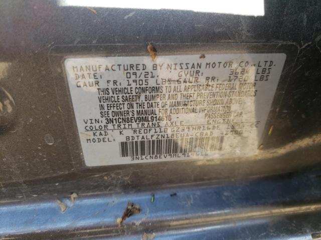 Photo 10 from auction – 2021 NISSAN VERSA SV with VIN 3N1CN8EV9ML914616