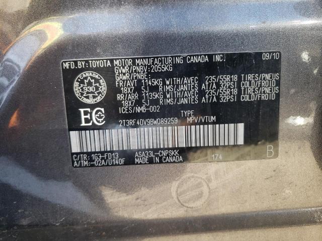 Photo 10 from auction – 2011 TOYOTA RAV4 SPORT with VIN 2T3RF4DV9BW089259