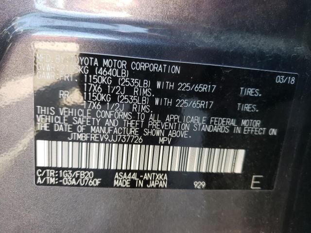 Photo 10 from auction – 2018 TOYOTA RAV4 LE with VIN JTMBFREV9JJ737726