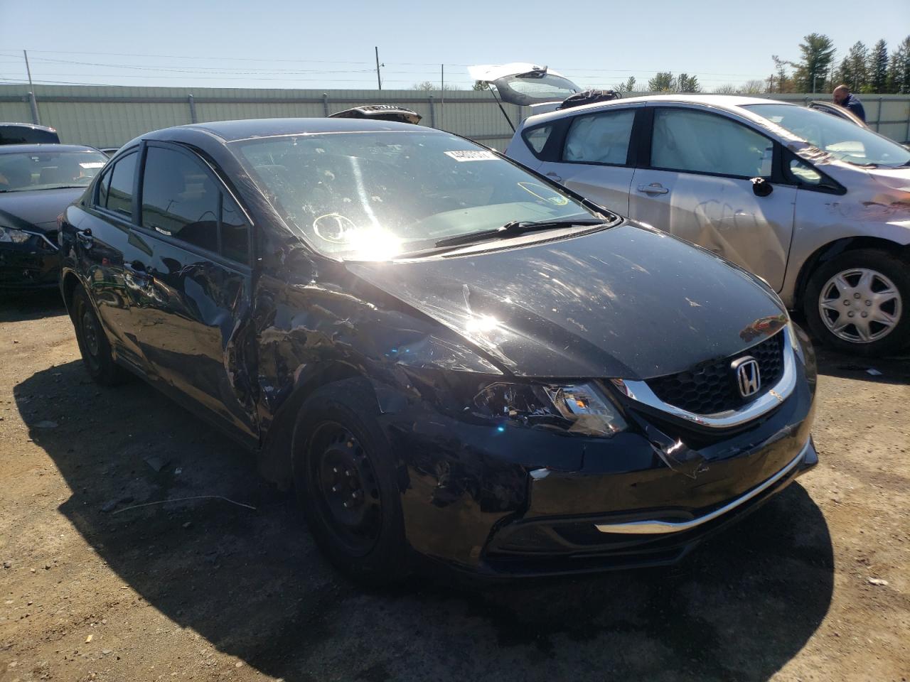 HONDA CIVIC LX 2014 with VIN 19XFB2F53EE222677 - Photo from auction